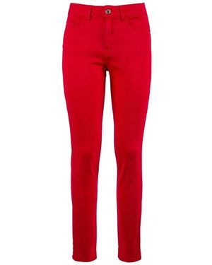 Nenette Slim-Fit Trousers - Red