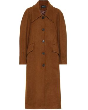 Low Classic Single-Breasted Coats - Brown