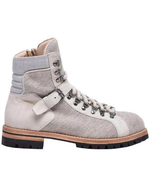 Eleventy Lace-Up Boots - Gris