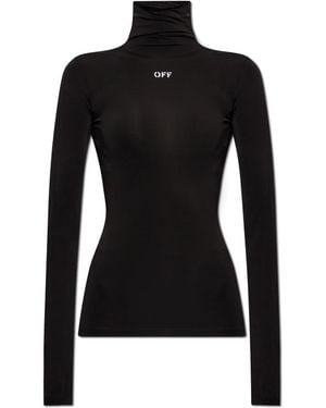 Off-White c/o Virgil Abloh Fitted Turtleneck Top - Zwart