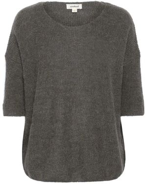 Soaked In Luxury Dunkelgrauer strickpullover