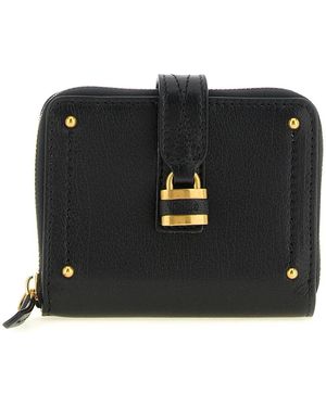 Chloé Accessoires ,Zwart ,Leer Paddington Medium Bi-Fold Wallet