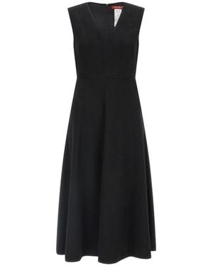 Max Mara Curva Midi Jurk - Zwart
