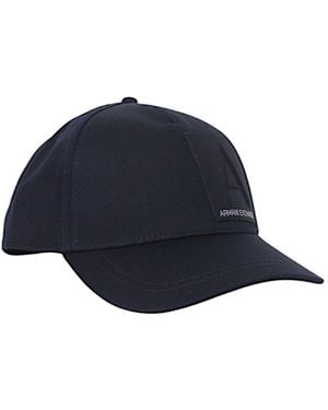 ARMANI EXCHANGE Baumwoll-Baseballkappe Mit Geprägtem Logo - Blau