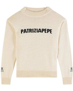 Patrizia Pepe Round-Neck Knitwear - Bianco