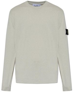Stone Island Truien & Vesten ,Grijs ,Katoen Trui Met Ronde Hals