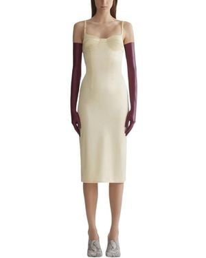 Mugler Midi Dresses - Natural