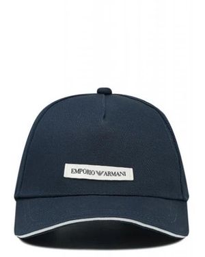 EA7 Accessoires ,Blauw ,Katoen Canvas Baseball Cap
