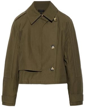 Rag & Bone Jassen ,Groen ,Katoen Jamie Korte Trenchcoat