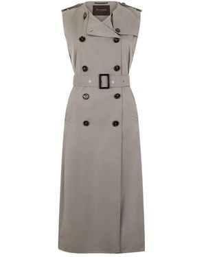 Moorer Elegantes Langes Kleid - Grau