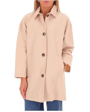 Marella Single-Breasted Coats - Naturel