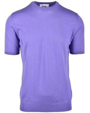 Alpha Studio Knitwear > round-neck knitwear - Violet