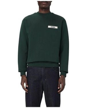 Jacquemus Schwarzer Bestickter Sweatshirt - Grün