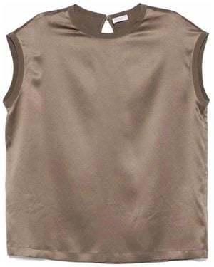 Brunello Cucinelli Sleeveless Tops - Brown