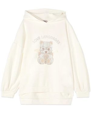 Oltre Hoodie Mit Applikationen - Weiß