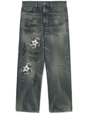 Yohji Yamamoto Straight Jeans - Gris