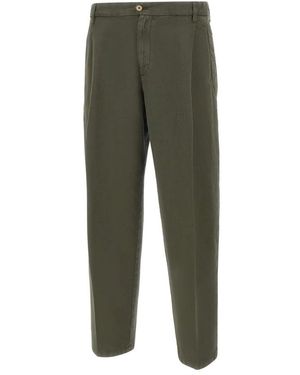 BRIGLIA Straight Trousers - Green