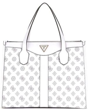 Guess Silvana Handtasche Mit Mehreren Fächern - Weiß