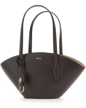 BOSS Tassen ,Bruin ,Leer Numah Chapelier Tote - Zwart
