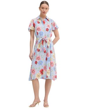 GANT Kleedjes ,Veelkleurig ,Polyester Bloemenprint Blousejurk - Rood