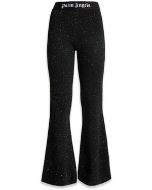 Palm Angels Wide Trousers - Black