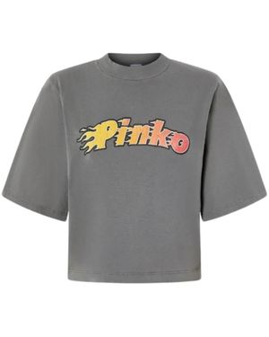 Pinko Tops ,Grijs ,Katoen Niamey T-Shirt