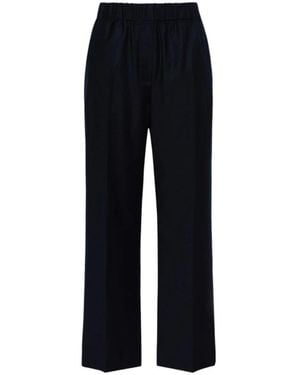Weekend by Maxmara Rechte Flanel Broek - Zwart