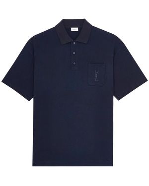 Saint Laurent Polo Shirts - Azul