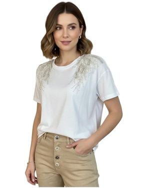 ViCOLO Tops ,Wit ,Katoen Rab 0001 T-Shirt
