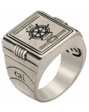 Caï Moderne Signetring - Metallic