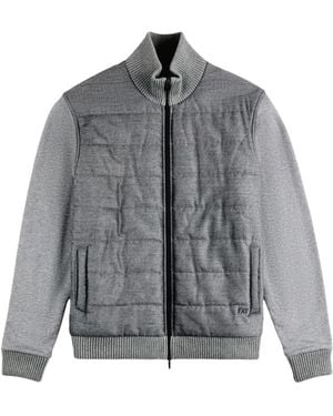 Fay Jassen ,Grijs ,Katoen Giubbino Zip Ricamo