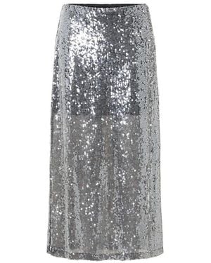 Ichi Maxi Skirts - Grey