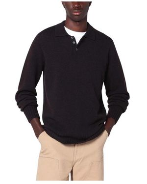 Drumohr Lange Mouw Polo T-Shirts En Polos - Blauw
