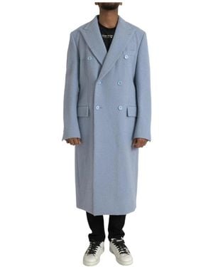 Dolce & Gabbana Double-Breasted Coats - Blue