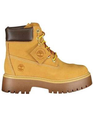 Timberland Leder-Stiefeletten Mit Blockabsatz - Gelb