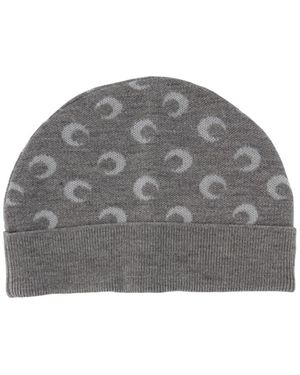 Marine Serre Moon Jacquard Beanie - Grey