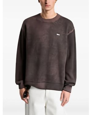 Obey Truien & Vesten ,Bruin ,Katoen Spray Effect Sweater