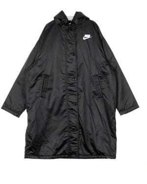 Nike Fitness ,Zwart ,Polyester Sportieve Lange Parka