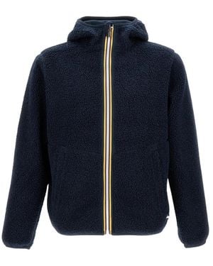 K-Way Jassen ,Blauw ,Reversible Fleece Jack Met Twee Lagen
