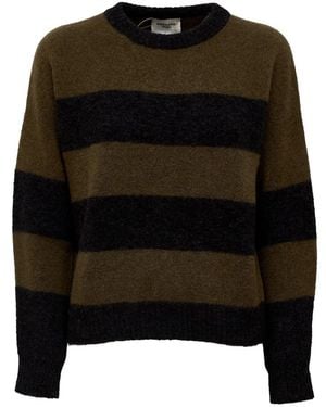 Weekend by Maxmara Truien & Vesten ,Groen ,Wol Trui Met Ronde Hals - Zwart