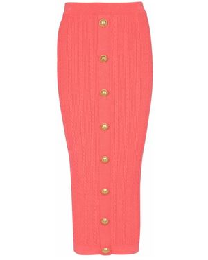 Balmain Midi Skirts - Rood
