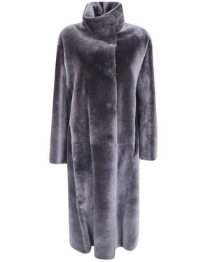 Giorgio Armani Single-Breasted Coats - Azul