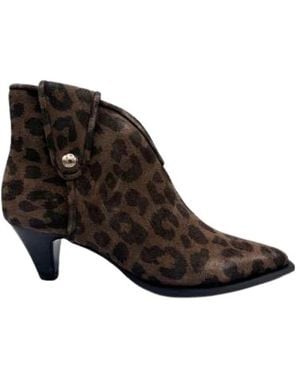 Jeannot Heeled Boots - Marrone