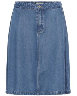 Cream Denim Skirts - Azul