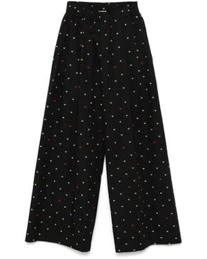Alysi Wide Trousers - Negro