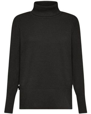Rrd Weicher chenille rollkragenpullover - Schwarz