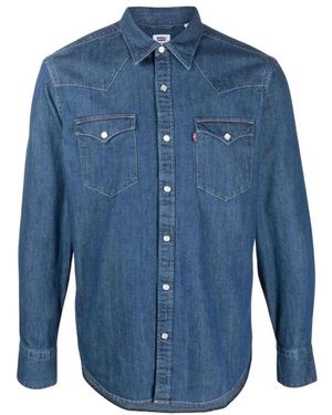 Levi's Overhemden ,Blauw ,Denim Barstow Western Denim Shirt