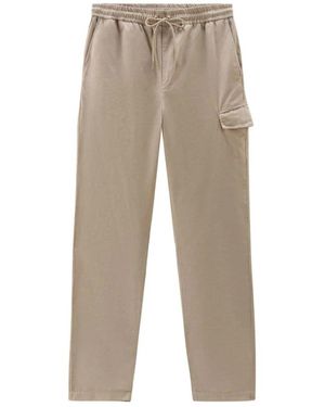 Woolrich Straight Trousers - Natural