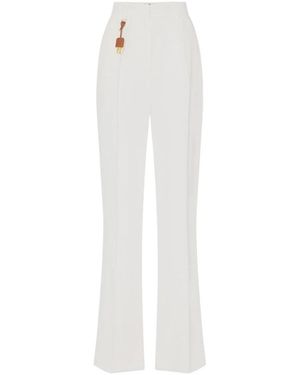 Elisabetta Franchi Wide Trousers - Bianco