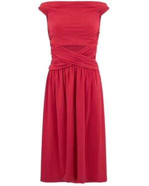Alberta Ferretti Midi Dresses - Red